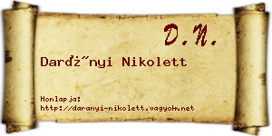 Darányi Nikolett névjegykártya