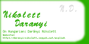 nikolett daranyi business card